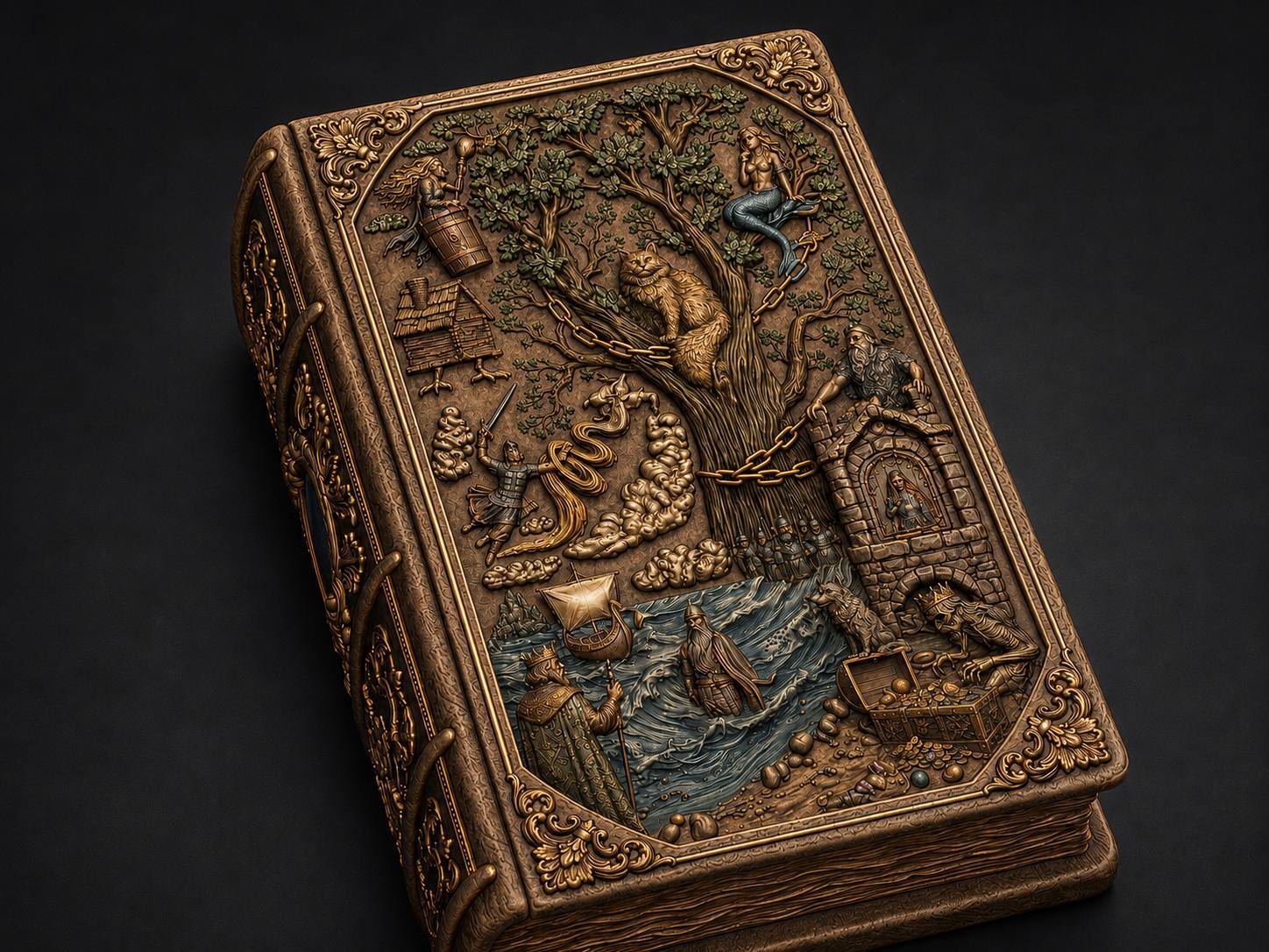 Форма «Крышка для Книги Сказочное Лукоморье»